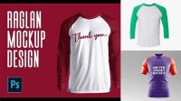 289+ Raglan Mockup Free Digital Download