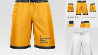 2891+ Men’s Basketball Shorts PSD Mockup Front View Creative PSD Resources