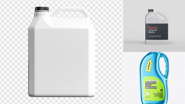 2893+ Glossy Plastic Jerrycan PSD Mockup Editable Graphic Free PSD