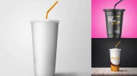 2897+ Matte Soda Cup PSD Mockup Photoshop Resource Free