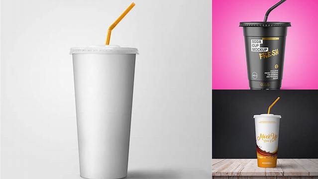 2897+ Matte Soda Cup PSD Mockup Photoshop Resource Free