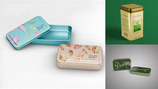 2900+ Rectangular Tin Box PSD Mockup Best for Showcase