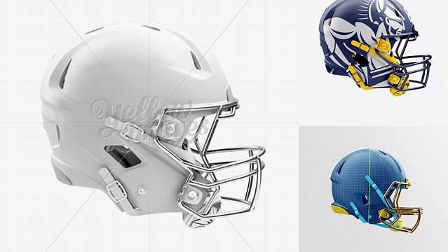 2901+ Matte American Football Helmet PSD Mockup Right View Best Free Mockup PSD