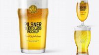 2901+ Revival Glass With Pilsner Beer PSD Mockup Free Mockup Templates