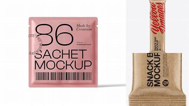 2912+ Kraft Snack Bar Sachet PSD Mockup Front View For Free Download