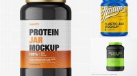 2913+ 2lb Glossy Protein Jar PSD Mockup Unique High-Resolution PSD