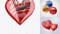 2914+ Heart Foil Balloon PSD Mockup Include TIFF