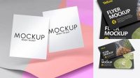 2915+ Two Textured Flyers PSD Mockup Elegant and Stylish Mockup