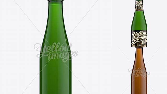 2917+ 25cl Vichy Style Green Glass Bottle PSD Mockup Best for Showcase