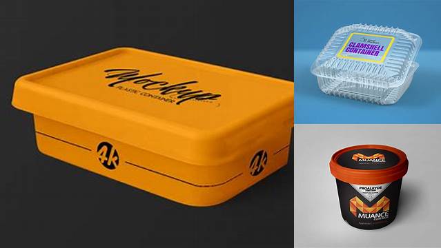 2923+ Plastic Container with Transparent Cap PSD Mockup Top View Smart Design Template Free