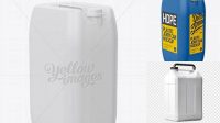 2934+ 40L Plastic Jerrycan PSD Mockup Halfside View Exclusive Editable PSD File