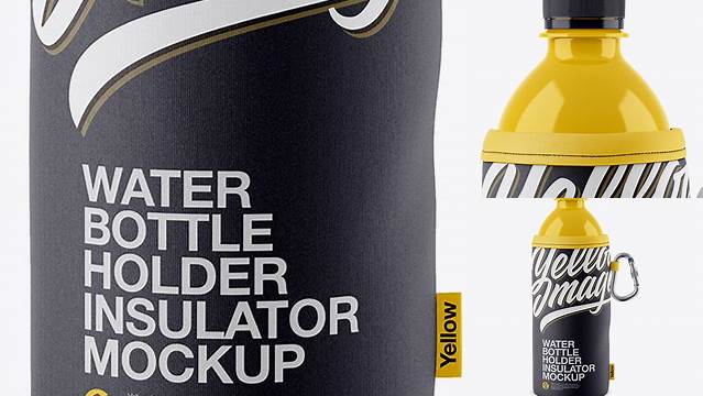 2935+ Glossy Water Bottle Holder Insulator PSD Mockup Best Free Mockup PSD