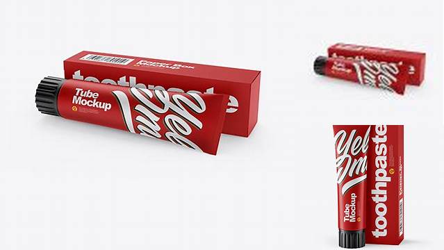 2936+ Matte Toothpaste Tube & Paper Box PSD Mockup Professional Quality Freebie PSD File