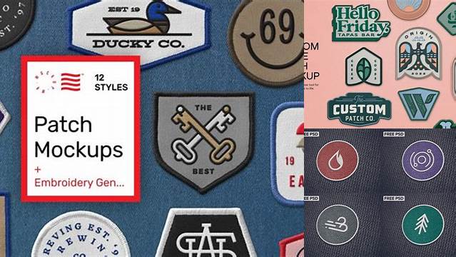 2936+ Patch Mockups Mockup PSD