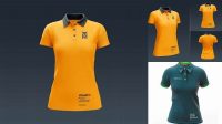 2936+ Women’s Polo PSD Mockup Back View Free Mockup PSD Template