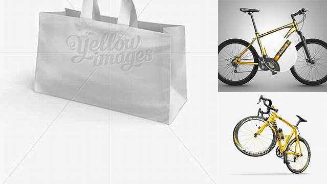 2944+ Plastic Bag With Bicycle Wheel PSD Mockup Half Side View Mockup PSD Free Download