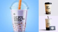 2946+ Mockup Cup Boba Best for Showcase