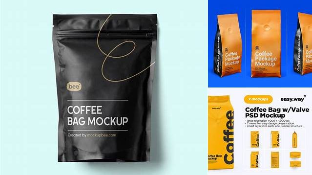 2950+ Glossy Coffee Bag PSD Mockup For Free Download