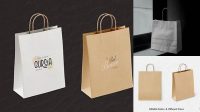 2952+ Glossy Paper Bag PSD Mockup Front View Custom Graphic Mockup File