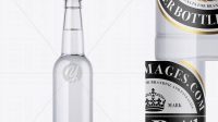 2953+ 330ml Clear Glass Bottle With Tonic PSD Mockup Smart Editable Design Mockup