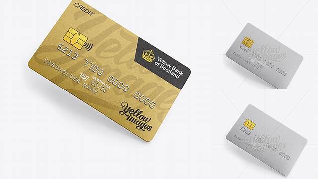 2955+ Metal Credit Card PSD Mockup Half Turned View High-Angle Shot Best Free Mockup PSD