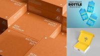 2957+ Box with Liquid PSD Mockup Half Side View Versatile Mockup for Designers