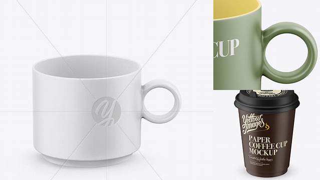 2962+ Matte Coffee Cup PSD Mockup High-Angle Shot Stylish PSD for Free