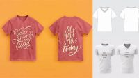 2962+ V Neck T Shirt Mockup Editable Design File