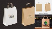 2963+ Paper Bag with Window PSD Mockup Front View Unique Free Photoshop Files