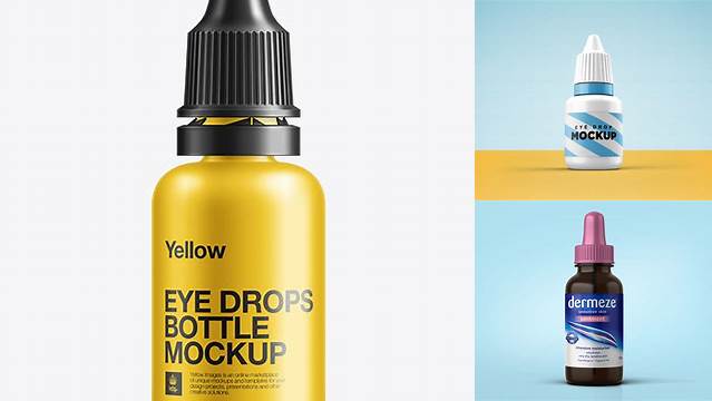 2963+ Plastic Bottle For Eye Drops PSD Mockup High-Quality Design Free PSD