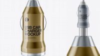 2965+ Metallic USB Car Charger PSD Mockup Front View Download Free