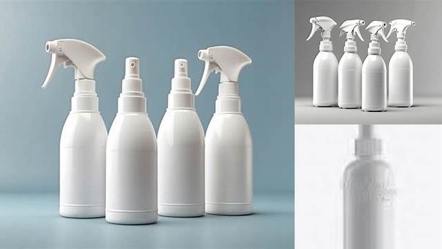 2967+ 100ml White Plastic Spray Bottle Mock-Up High-Quality Digital Mockup Resource