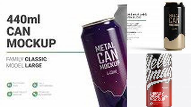 2969+ 440ml Can Mockup Customizable PSD Templates