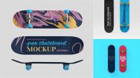 2970+ Skateboard PSD Mockup Front View Free Graphic Design Mockup File