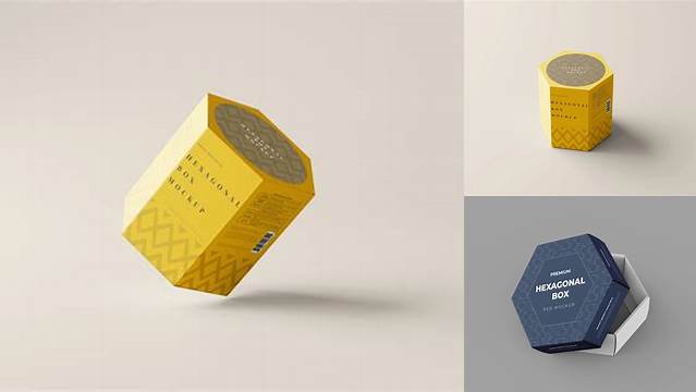 2972+ Hexagon Box Mockup PSD Free Download