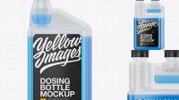 2978+ Plastic Dosing Bottle with Liquid PSD Mockup Front View Free Professional PSD Download