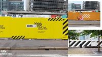 2979+ Construction Hoarding Mockup Free Editable Mockup PSD