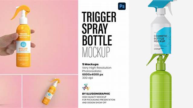 2980+ Trigger Spray Bottle Mockup Easy Editable