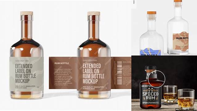 2981+ Matte Ceramic Rum Bottle PSD Mockup Mockup PSD Free Download