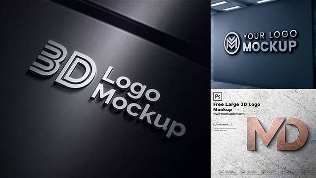 2984+ 3d Logo Mockup Psd Free Download 2020 Layered Photoshop Template