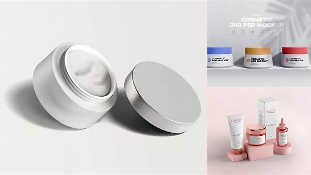 2985+ 15ml Transparent Cosmetic Jar PSD Mockup Free PSD