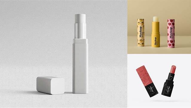 2988+ Glossy Lip Balm Tube PSD Mockup PSD Free Download