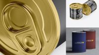 2988+ Two Tin Cans With Metal Rim PSD Mockup Elegant and Versatile PSD Resource