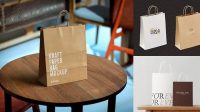 2989+ Glossy Paper Bag PSD Mockup Front View High-End Professional PSD Resources