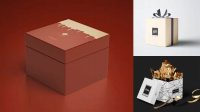 2989+ Large Carton Gift Box PSD Mockup Versatile Mockup for Designers