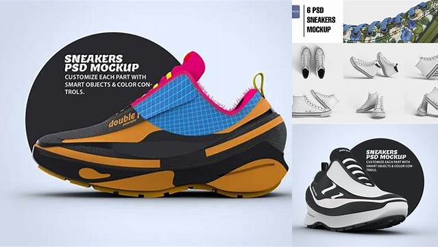 2989+ Sneaker PSD Mockup Right Side View Creative Design Mockup