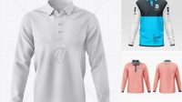 2991+ Long Sleeve Polo Shirt Mockup Psd Free Easy Editable