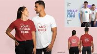 2994+ Mockup T Shirt Couple Free Easy-to-Edit PSD