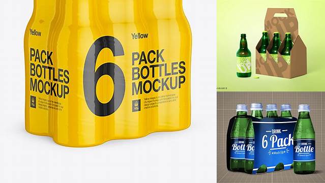 2995+ 6 Bottles Pack PSD Mockup High Resolution