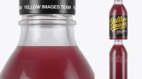 2999+ 330ml Clear Glass Berry Juice Bottle PSD Mockup Professional Photoshop Design Freebie